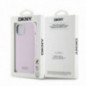 Apple iPhone 15 Plus Case DKNY Silicone Horizontal Metal Logo MagSAFE  Pink
