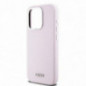 Apple iPhone 15 Pro Case DKNY Silicone Horizontal Metal Logo MagSAFE  Pink