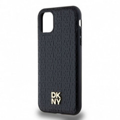 Apple iPhone 11 Case DKNY Pu Repeat Pattern Stack Logo MagSAFE  Black