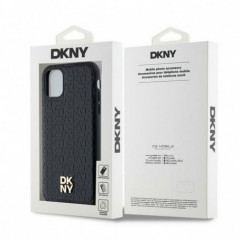 Apple iPhone 11 Case DKNY Pu Repeat Pattern Stack Logo MagSAFE  Black