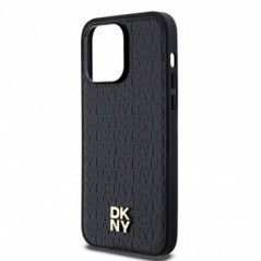 Apple iPhone 13 Pro Max Case DKNY Pu Repeat Pattern Stack Logo MagSAFE  Black