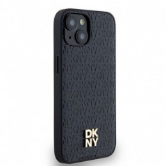 Apple iPhone 14 Case DKNY Pu Repeat Pattern Stack Logo MagSAFE  Black