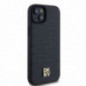 Apple iPhone 15 Case DKNY Pu Repeat Pattern Stack Logo MagSAFE  Black