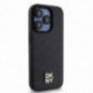 Apple iPhone 15 Pro Case DKNY Pu Repeat Pattern Stack Logo MagSAFE  Black