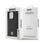 Apple iPhone 15 Pro Case DKNY Pu Repeat Pattern Stack Logo MagSAFE  Black