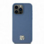 Apple iPhone 15 Pro Max Case DKNY Pu Repeat Pattern Stack Logo MagSAFE  Blue