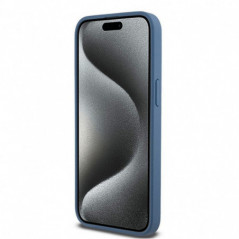 Apple iPhone 15 Pro Max Case DKNY Pu Repeat Pattern Stack Logo MagSAFE  Blue