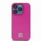 Apple iPhone 15 Pro Case DKNY Pu Repeat Pattern Stack Logo MagSAFE  Pink
