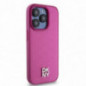 Apple iPhone 15 Pro Case DKNY Pu Repeat Pattern Stack Logo MagSAFE  Pink