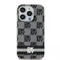 Apple iPhone 11 Case DKNY Checkered Pattern Printed Stripes MagSAFE  Black