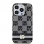 Apple iPhone 13 Pro Max Case DKNY Checkered Pattern Printed Stripes MagSAFE  Black