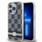 Apple iPhone 14 Pro Case DKNY Checkered Pattern Printed Stripes MagSAFE  Black