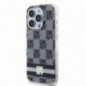Apple iPhone 14 Pro Case DKNY Checkered Pattern Printed Stripes MagSAFE  Black