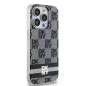 Apple iPhone 15 Pro Max Case DKNY Checkered Pattern Printed Stripes MagSAFE  Black