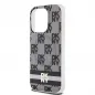 Apple iPhone 15 Pro Max Case DKNY Checkered Pattern Printed Stripes MagSAFE  Black