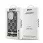 Apple iPhone 15 Pro Max Case DKNY Checkered Pattern Printed Stripes MagSAFE  Black