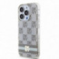 Apple iPhone 13 Pro Case DKNY Checkered Pattern Printed Stripes MagSAFE  Beige