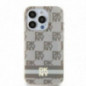 Apple iPhone 14 Case DKNY Checkered Pattern Printed Stripes MagSAFE  Beige