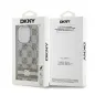 Apple iPhone 14 Pro Max Case DKNY Checkered Pattern Printed Stripes MagSAFE  Beige