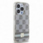 Apple iPhone 15 Pro Case DKNY Checkered Pattern Printed Stripes MagSAFE  Beige