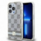 Apple iPhone 15 Pro Max Case DKNY Checkered Pattern Printed Stripes MagSAFE  Beige