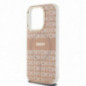 Apple iPhone 13 Pro Max Case DKNY Repeat Texture Pattern Stripe MagSAFE  Pink