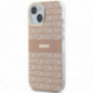 Apple iPhone 15 Plus Case DKNY Repeat Texture Pattern Stripe MagSAFE  Pink