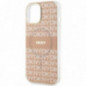 Apple iPhone 15 Plus Case DKNY Repeat Texture Pattern Stripe MagSAFE  Pink
