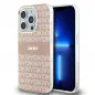 Apple iPhone 15 Pro Max Case DKNY Repeat Texture Pattern Stripe MagSAFE  Pink