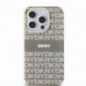 Apple iPhone 15 Case DKNY Repeat Texture Pattern Stripe MagSAFE  Beige