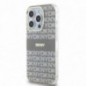 Apple iPhone 15 Pro Case DKNY Repeat Texture Pattern Stripe MagSAFE  Beige