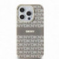 Apple iPhone 15 Pro Case DKNY Repeat Texture Pattern Stripe MagSAFE  Beige