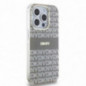 Apple iPhone 15 Pro Case DKNY Repeat Texture Pattern Stripe MagSAFE  Beige