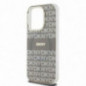 Apple iPhone 15 Pro Case DKNY Repeat Texture Pattern Stripe MagSAFE  Beige
