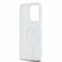 Apple iPhone 15 Pro Case DKNY Repeat Texture Pattern Stripe MagSAFE  Beige