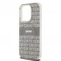 Apple iPhone 15 Pro Max Case DKNY Repeat Texture Pattern Stripe MagSAFE  Beige