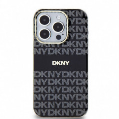 Apple iPhone 13 Pro Case DKNY Repeat Texture Pattern Stripe MagSAFE  Black