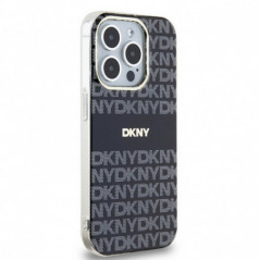 Apple iPhone 13 Pro Case DKNY Repeat Texture Pattern Stripe MagSAFE  Black