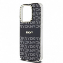 Apple iPhone 13 Pro Case DKNY Repeat Texture Pattern Stripe MagSAFE  Black