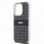 Apple iPhone 14 Pro Case DKNY Repeat Texture Pattern Stripe MagSAFE  Black
