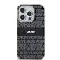 Apple iPhone 15 Case DKNY Repeat Texture Pattern Stripe MagSAFE  Black