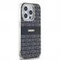 Apple iPhone 15 Pro Max Case DKNY Repeat Texture Pattern Stripe MagSAFE  Black
