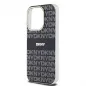 Apple iPhone 15 Pro Max Case DKNY Repeat Texture Pattern Stripe MagSAFE  Black