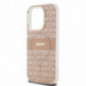 Apple iPhone 13 Pro Case DKNY Repeat Texture Pattern Stripe MagSAFE  Pink