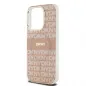 Apple iPhone 13 Pro Case DKNY Repeat Texture Pattern Stripe MagSAFE  Pink