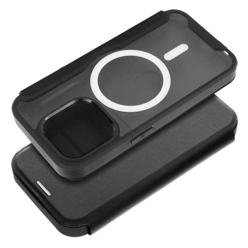Apple iPhone 16 Pro Wallet Cases Smart Mag Book Elegant  MagSAFE  Black