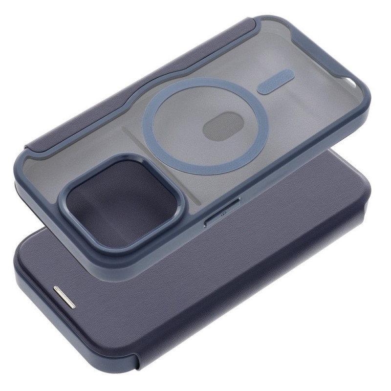 Apple iPhone 16 Wallet Cases Smart Mag Book Elegant  MagSAFE  Blue