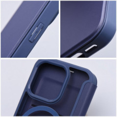 Apple iPhone 16 Wallet Cases Smart Mag Book Elegant  MagSAFE  Blue