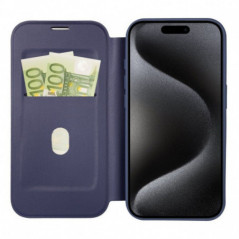 Apple iPhone 16 Pro Max Wallet Cases Smart Mag Book Elegant  MagSAFE  Blue