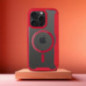 Apple iPhone 16 Pro Max Wallet Cases Smart Mag Book Elegant  MagSAFE  Red